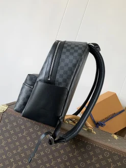 Alternative view of LV Backpacks Bags Coated Canvas (Black-Dark Grey) 29X38X20CM E50202608071646