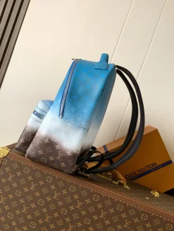 Alternative view of LV Backpacks Bags Coated Canvas (Blue-Brown) 29X38X20 CM E80202608071098