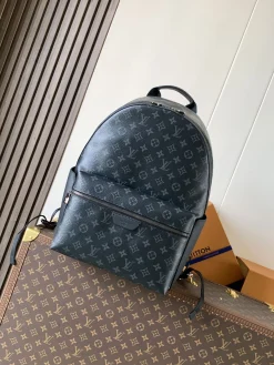 LV Backpacks Bags Coated Canvas (Dark Grey-Grey) 31X42X17CM E50202608071644