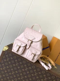 LV Backpacks Bags Empreinte Leather (Pink-Gold) 22X14X20 CM F20202608072078