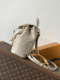 Alternative view of LV Backpacks Bags Lambskin Leather (Greige-Gold) 26X10X21CM F50202608070137
