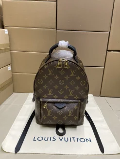 LV Backpacks Bags Leather (Brown-Black) One Size E00202608072751