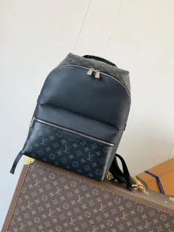 LV Backpacks Bags Monogram Canvas (Black-Dark Grey) 40X30X20CM E50202608072126