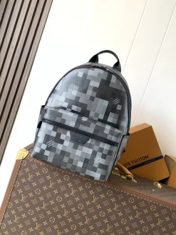 LV Backpacks Bags Monogram Eclipse Canvas (Black-Grey) 29X38X20CM F20202608070736