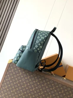 Alternative view of LV Backpacks Bags Monogram Embossed Calfskin (Dark Green-Light Green) 29X38X20CM G50202608072549