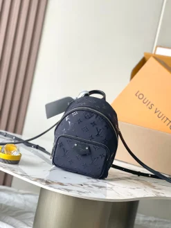 LV Backpacks Bags Nylon (Navy-Black) 17X22X10CM A030202608071573
