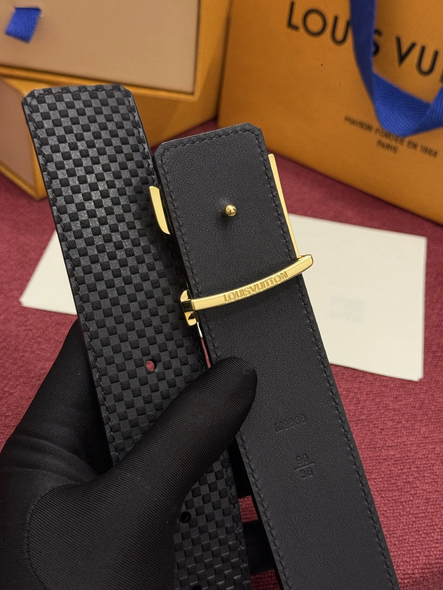 LV Belts Canvas Leather A60202608050342 - Image 3