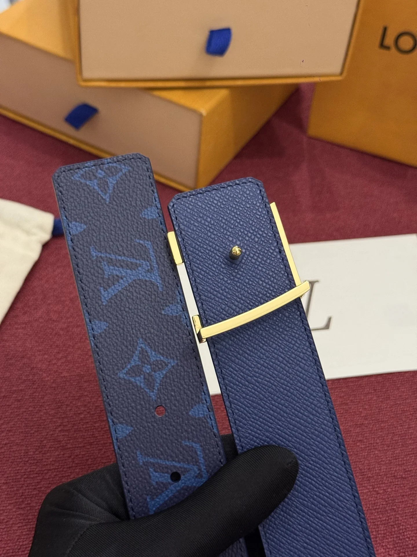 LV Belts Leather & Canvas A60202608050335 - Image 3