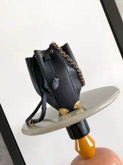 Alternative view of LV Bucket Bags Calf Leather (Black-Gold) 23X27X8 CM G00202608071469
