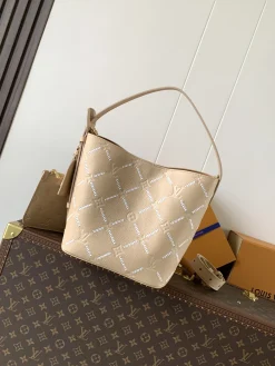 LV Bucket Bags Embossed Calfskin (Beige-White) 21X24X16 CM F00202608070268