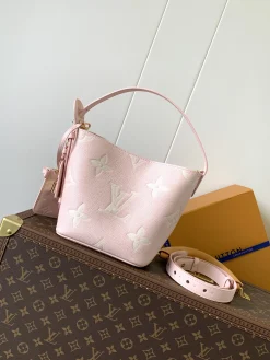 LV Bucket Bags Empreinte Leather (Pink-White) 18X12X16CM E50202608071090
