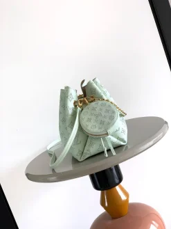 Alternative view of LV Bucket Bags Perforated Calfskin (Mint Green-Gold) 19X22X14CM H00202608072248