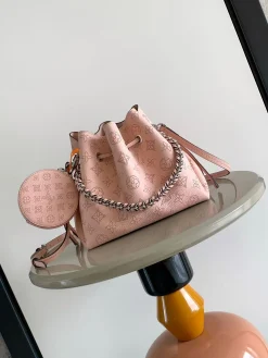 LV Bucket Bags Perforated Calfskin (Pink-Silver) 19X22X14CM H00202608071006