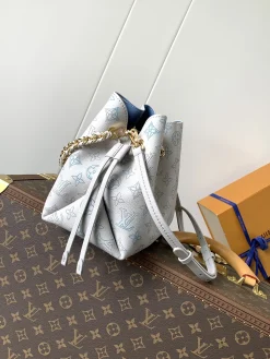 Alternative view of LV Bucket Bags Perforated Calfskin (White-Blue) 22X14X19CM F50202608071507
