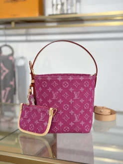 LV Bucket Bags Steel Hardware (Pink-Tan) 18X16X12CM G50202608071615