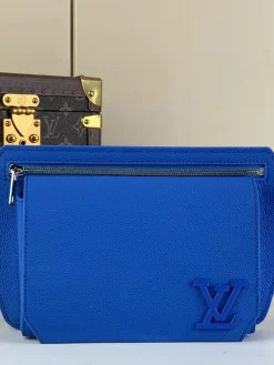 LV Crossbody Bags Calf Leather (Blue) 30X16X3CM E50202608071198
