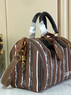Alternative view of LV Crossbody Bags Calf Leather (Brown-White-Black) 30X17X21 CM A080202608070362