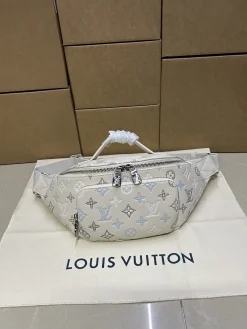 LV Crossbody Bags Calf Leather (Cream-Light Blue) One Size E50202608071339