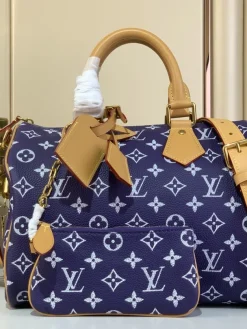 LV Crossbody Bags Calf Leather (Navy-Tan) 30X17X21 CM I00202608070370