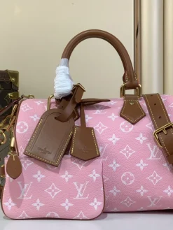 LV Crossbody Bags Calf Leather (Pink-Brown) 25X15X15 CM H50202608070336