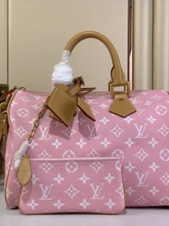 LV Crossbody Bags Calf Leather (Pink-Tan) 30X17X21CM I00202608070380