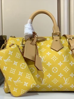 LV Crossbody Bags Calf Leather (Yellow-Tan) 30X17X21 CM I00202608070377