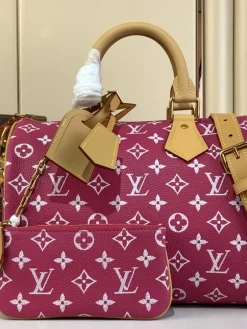 LV Crossbody Bags Calfskin Leather (Pink-Tan) 30X17X21CM I00202608070371