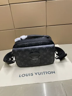 LV Crossbody Bags Coated Canvas (Black-Grey) One Size E20202608071353