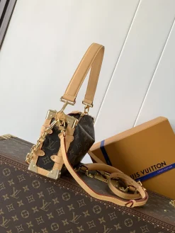 Alternative view of LV Crossbody Bags Coated Canvas (Brown-Tan) 28X15X7CM E80202608070046