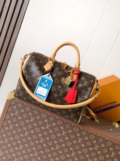 LV Crossbody Bags Coated Canvas (Brown-Tan) 30x21x17 cm E60202608070636