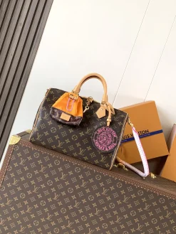 LV Crossbody Bags Coated Canvas (Brown-Tan) 30x21x17 cm E60202608071591