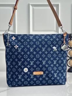 LV Crossbody Bags Denim (Blue-Tan) 48X14X38CM F60202608070629