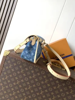 Alternative view of LV Crossbody Bags Denim Leather (Blue-Beige) 24X15X9CM E00202608070933