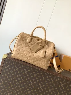 LV Crossbody Bags Empreinte Leather (Beige-Gold) 17X30X21CM F50202608071713