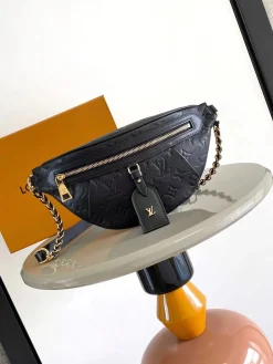 LV Crossbody Bags Empreinte Leather (Black-Gold) 31X15X6CM F80202608070647