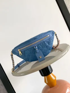 LV Crossbody Bags Empreinte Leather (Blue-Gold) 31X15X6CM F80202608070646