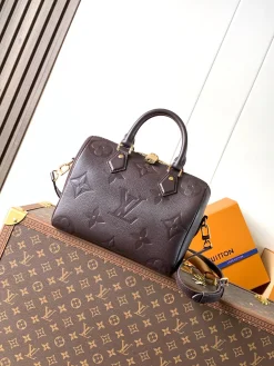LV Crossbody Bags Empreinte Leather (Brown-Gold) 25X19X15CM F00202608071238