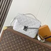 LV Crossbody Bags Empreinte Leather (White-Silver) 25X19X7 CM F50202608070925