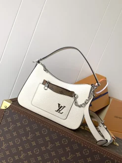 LV Crossbody Bags Epi Leather (White-Brown) 25X15X8CM E80202608071234