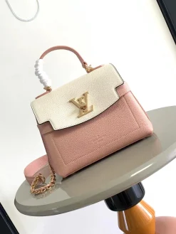 LV Crossbody Bags Grained Calfskin (Cream-Pink) 23X17X10CM G50202608071471