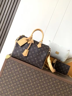 LV Crossbody Bags Grained Leather (Brown-Tan) 22X18X32CM I00202608071160