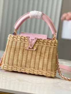 LV Crossbody Bags Leather (Beige-Pink) 21X14X8CM A050202608070904