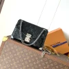 LV Crossbody Bags Leather (Black-Silver) 16X8X27CM F60202608071518