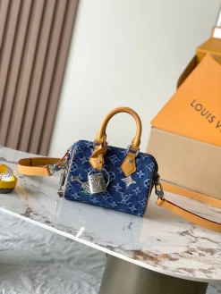 LV Crossbody Bags Leather (Blue-Tan) 18X12X10CM G20202608070125