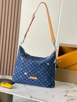 LV Crossbody Bags Leather (Blue-Tan) 38X35X12 CM I20202608070121