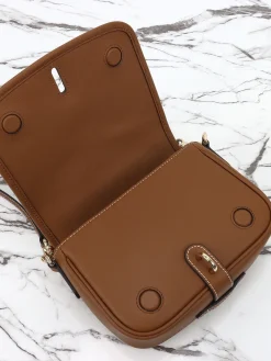 Alternative view of GUCCI Crossbody Bags Leather (Brown-Beige) 20X14X8CM E30202608060212