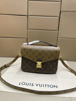 LV Crossbody Bags Leather (Brown-Gold) E50202608071346