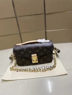 LV Crossbody Bags Leather (Brown-Gold) One Size E00202608071344