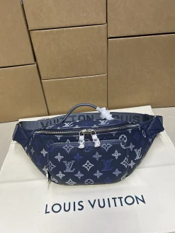 LV Crossbody Bags Leather (Dark Blue-White) E50202608071340