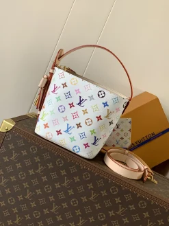 LV Crossbody Bags Monogram Canvas (White-Beige) 18X12X16CM D80202608070487